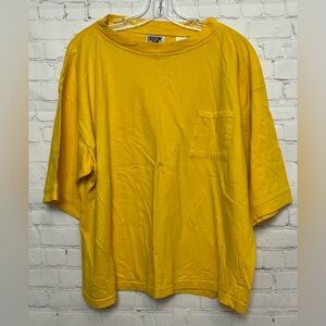 Vintage Cropped Ton Sur Ton Short Sleeve Pocket Tee